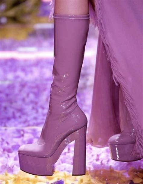 atelier versace patent gogo boots|farfetch Versace boots.